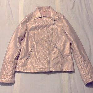 Girls size 10/12 metallic pink jacket
